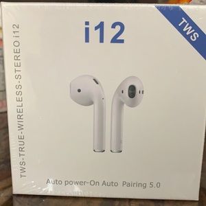 i12 earphones headphones wireless stereo new